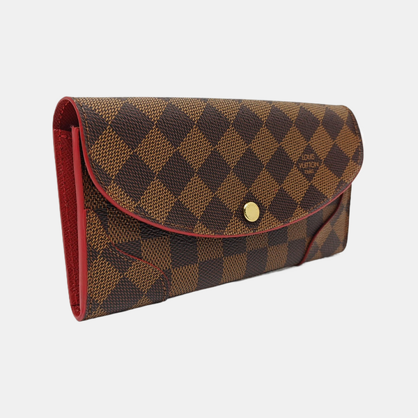 CAÏSSA Damier Ebene Coated Canvas Brown Wallet