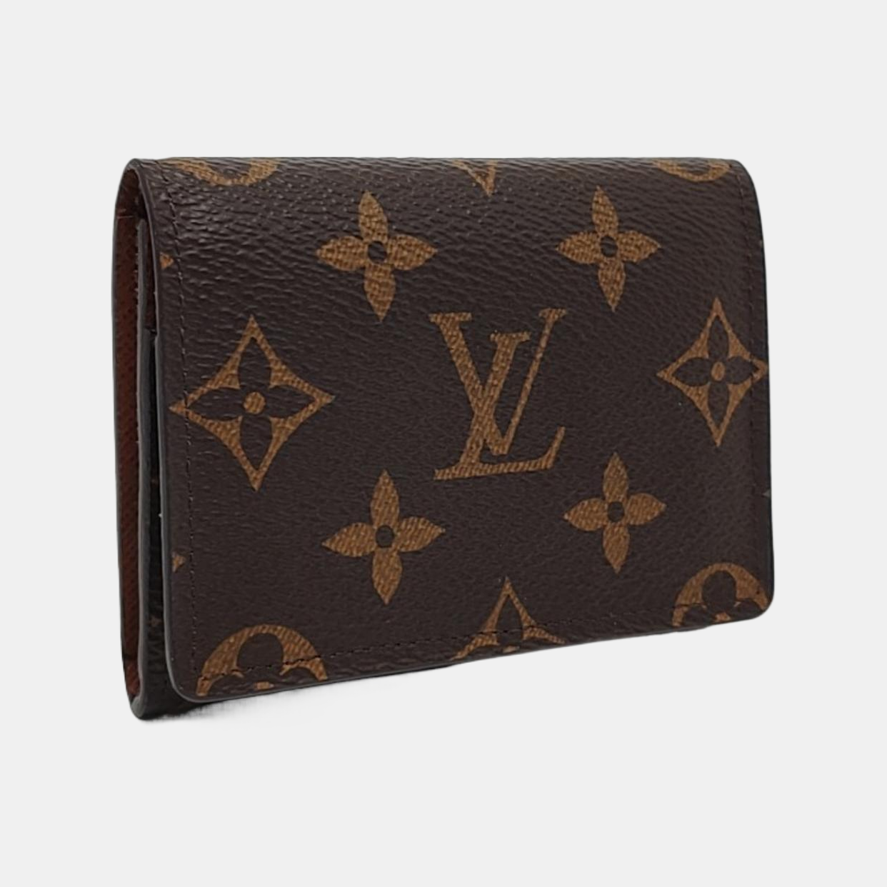 ENVELOPPE Monogram Coated Canvas Brown Card Holder