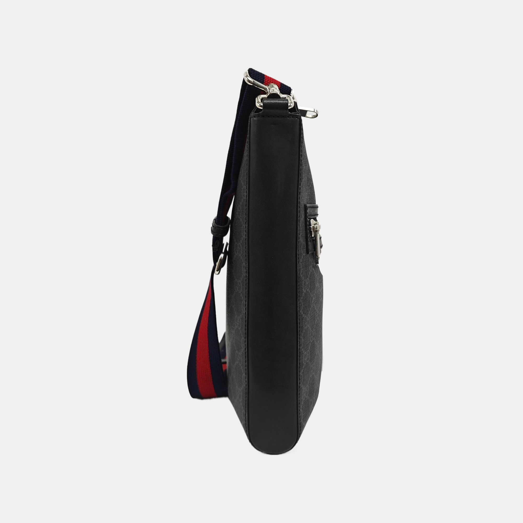 Monogram Coated Canvas Shoulder Bag Black