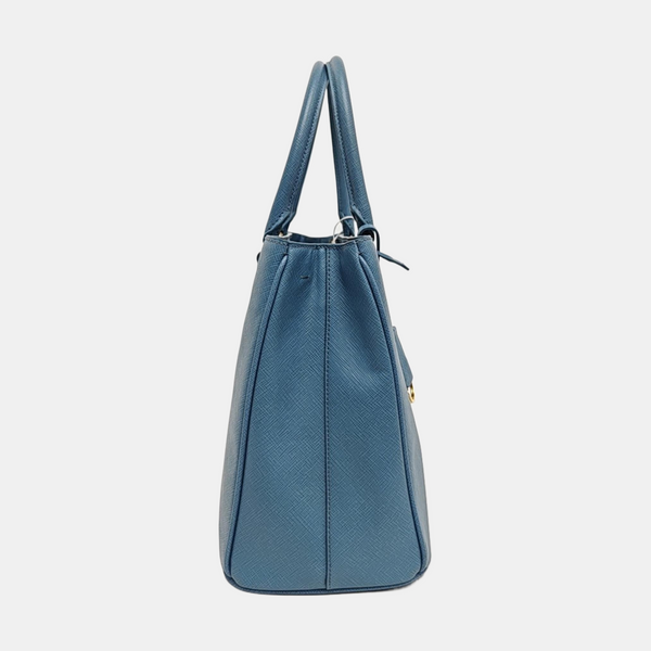Galleria Large Saffiano Calfskin Blue
