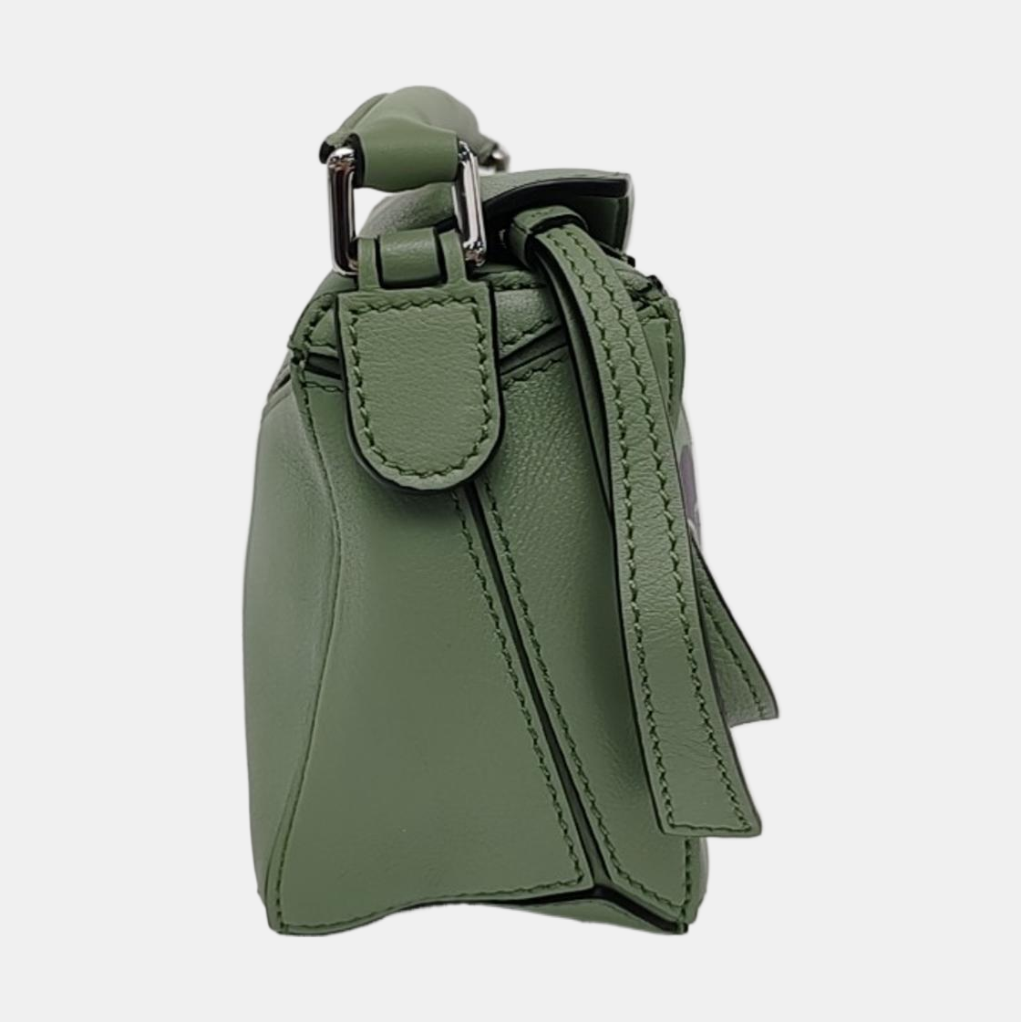 Authenticated pre-owned  Puzzle Mini Calfskin Green - Shoulder Bag at Looply