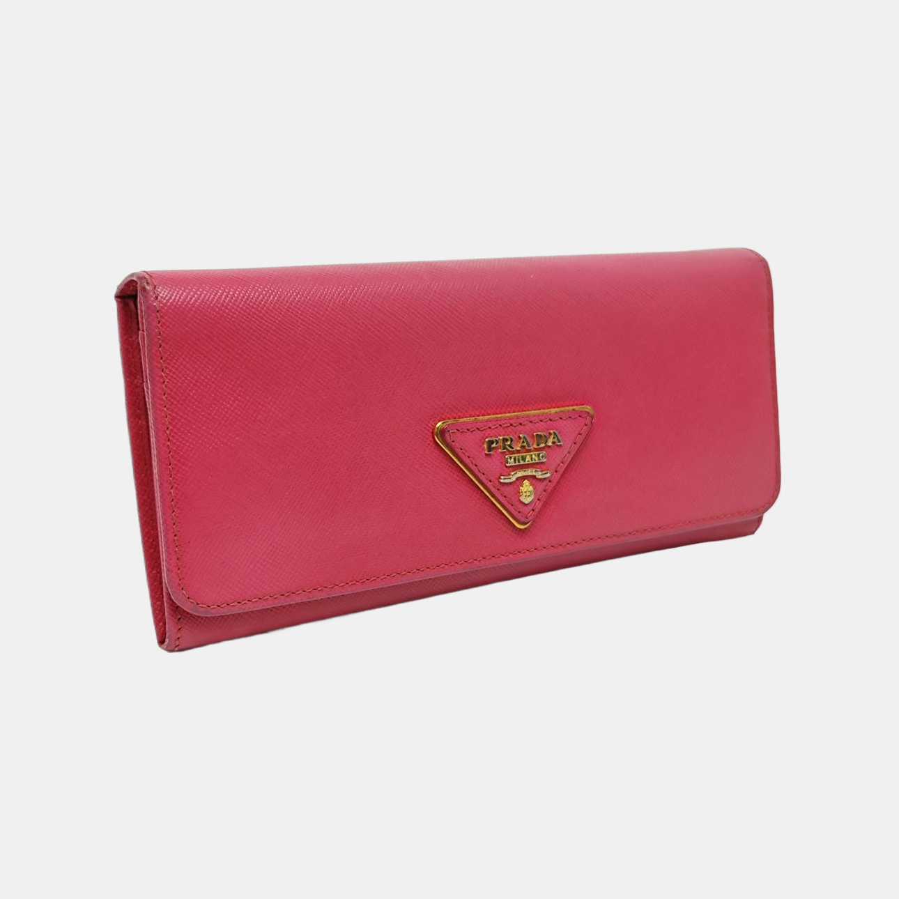 Fold Wallet Saffiano Calfskin Red Wallet