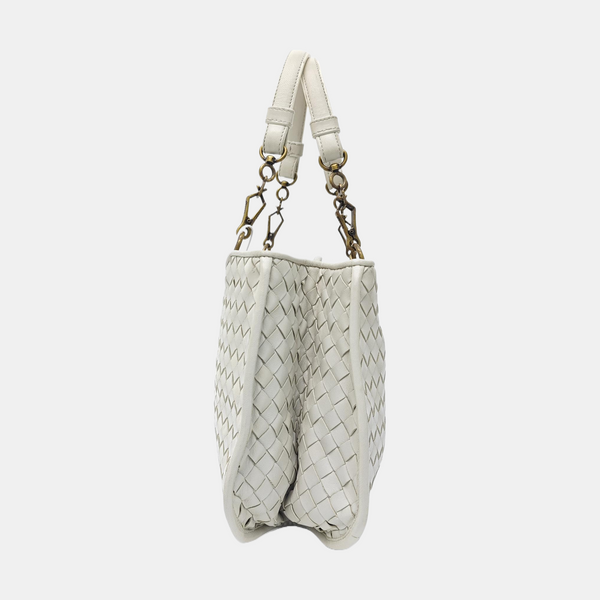Calfskin Top Handle Bag White