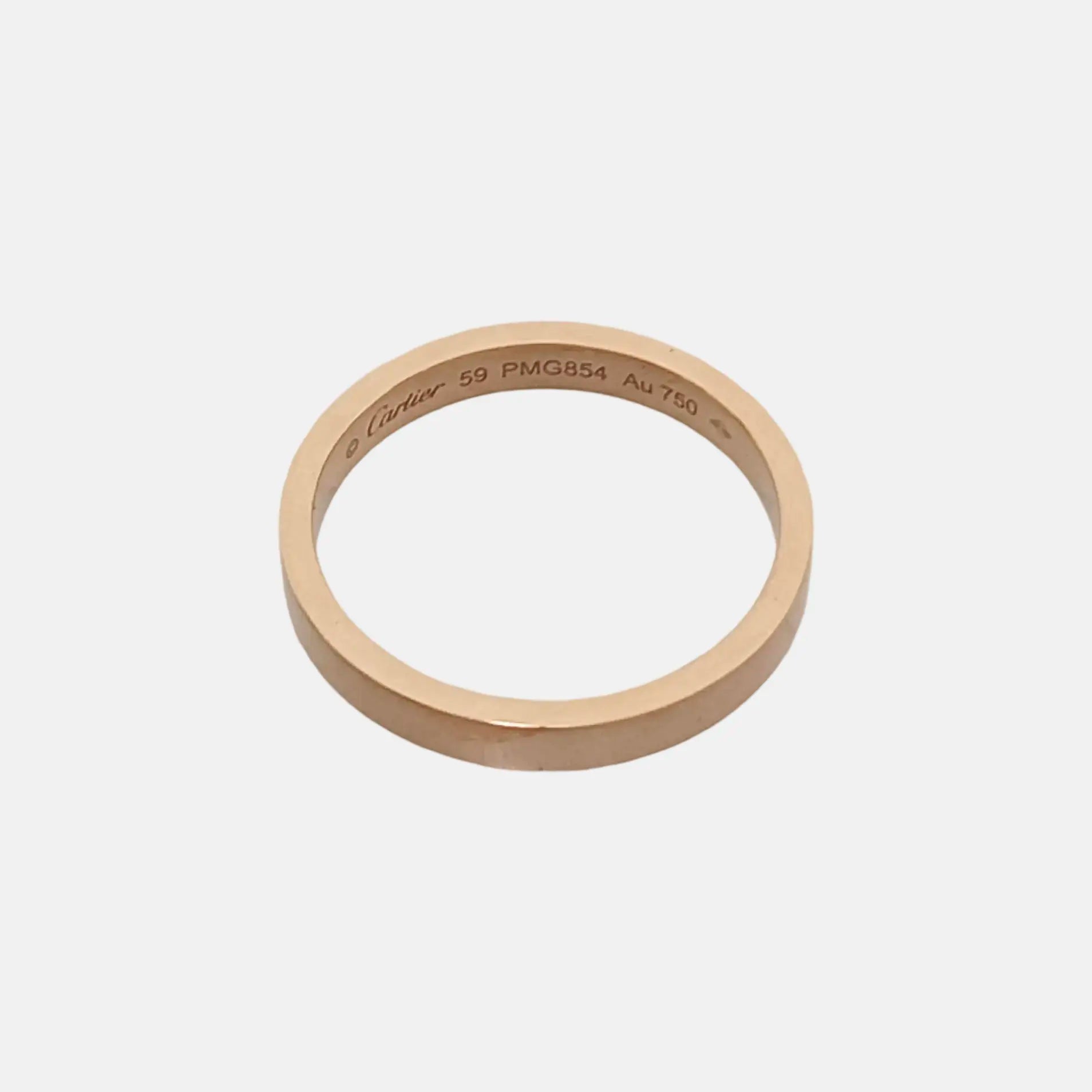 C DE CARTIER 18k Rose Gold Ring EU 59