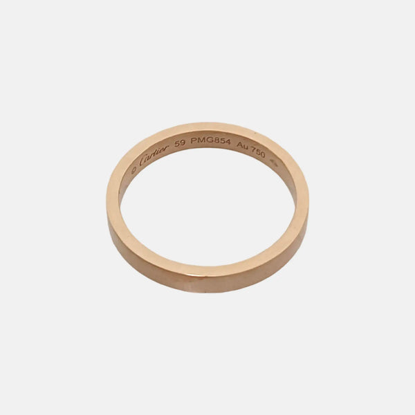 C DE CARTIER 18k Rose Gold Ring EU 59