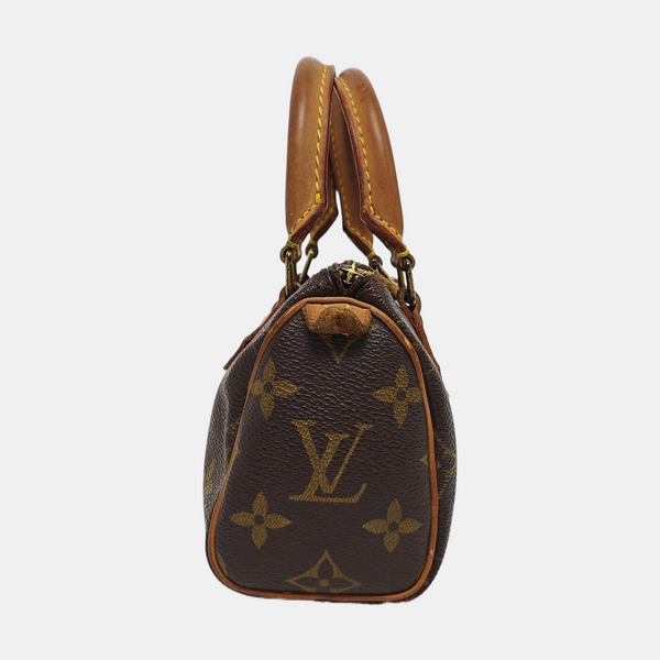 SPEEDY Nano Monogram Coated Canvas Brown