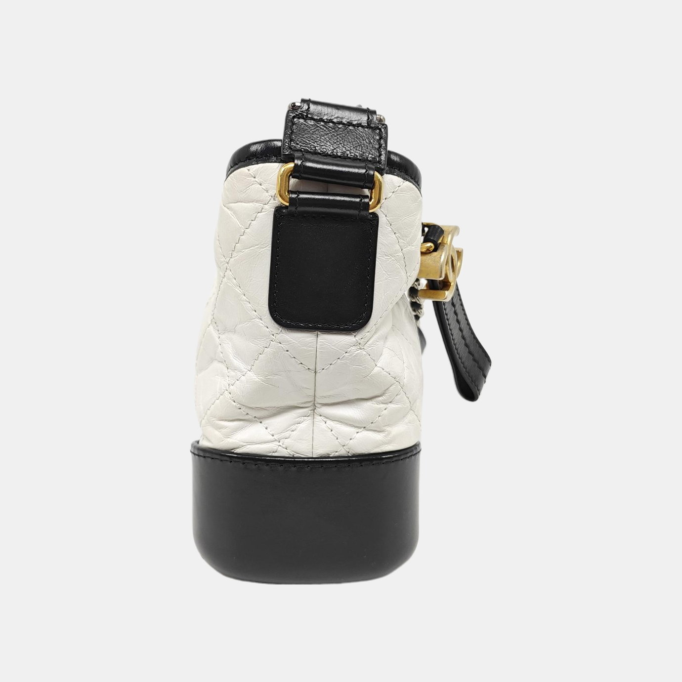 GABRIELLE Small Quilted Calfskin White