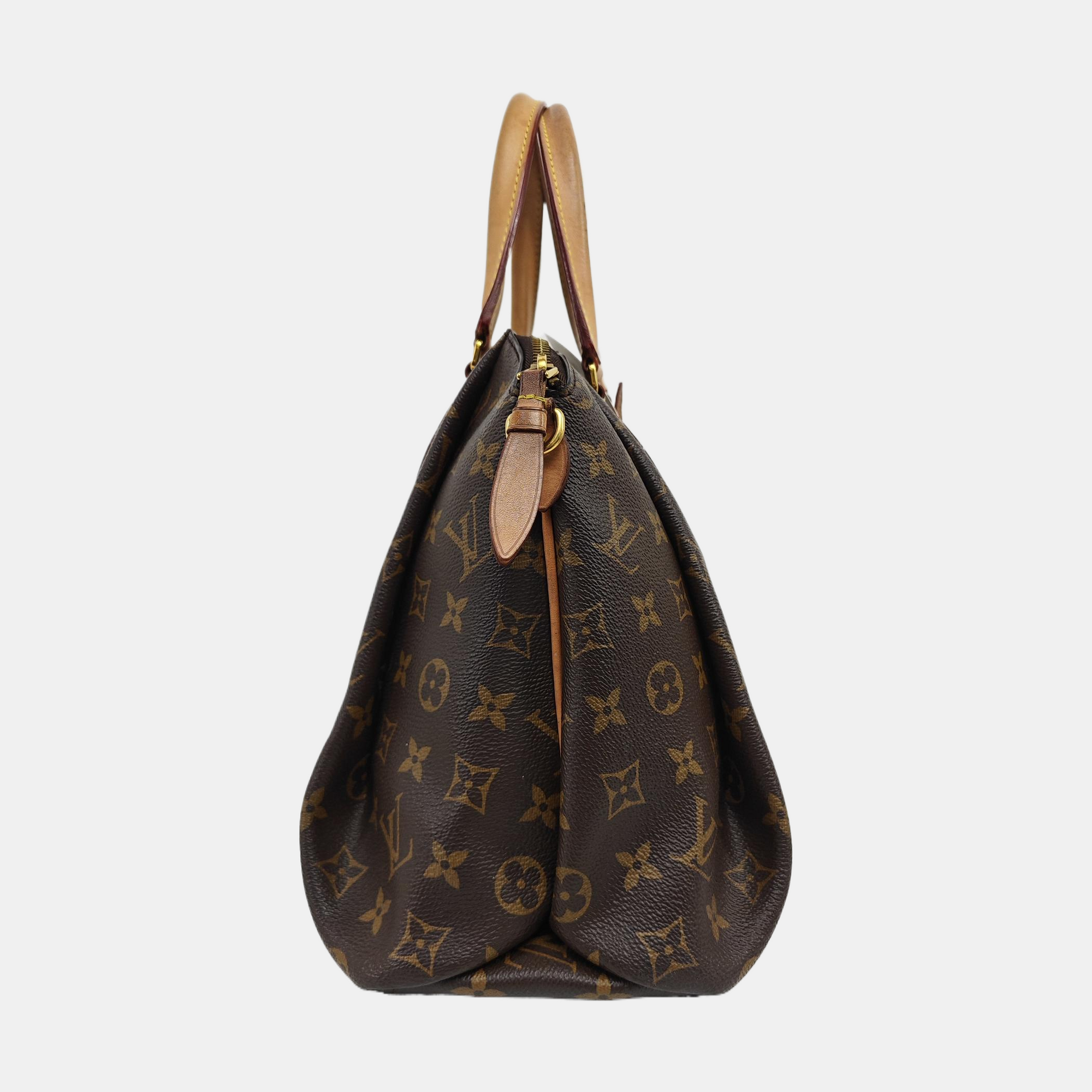 RIVOLI MM Monogram Coated Canvas Brown