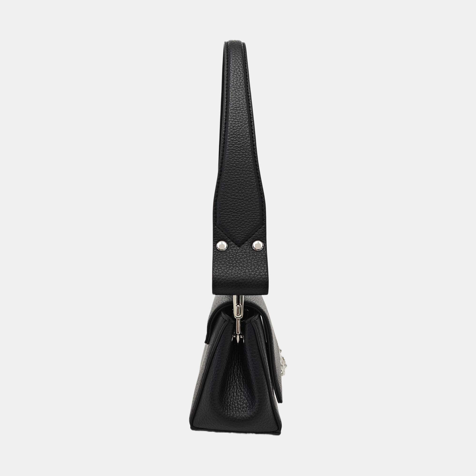 Calfskin Shoulder Bag Black