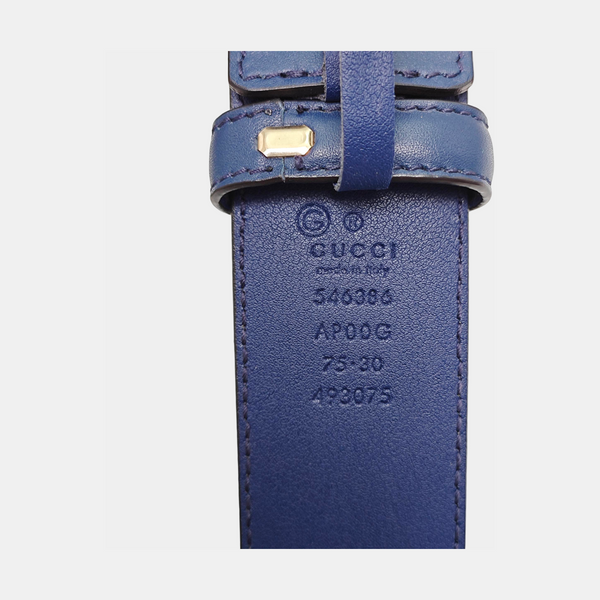 Leather Belt Blue