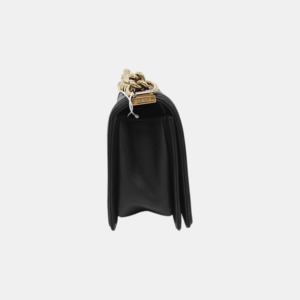 BOY CHANEL Medium Quilted Lambskin Black