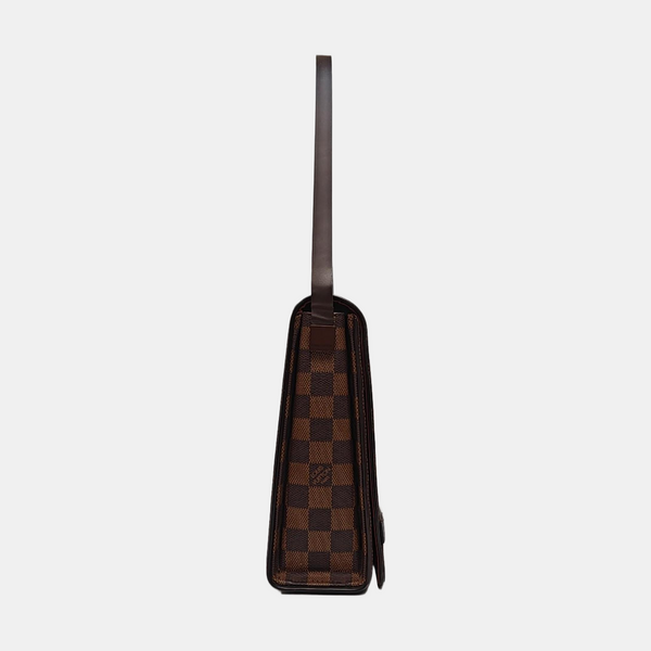 TRIBECA Damier Ebene Coated Canvas Brown