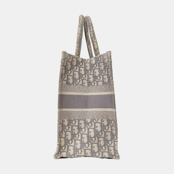 Book Tote Medium Oblique Canvas Gray