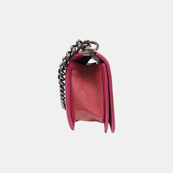 BOY CHANEL Medium Quilted Wool Red