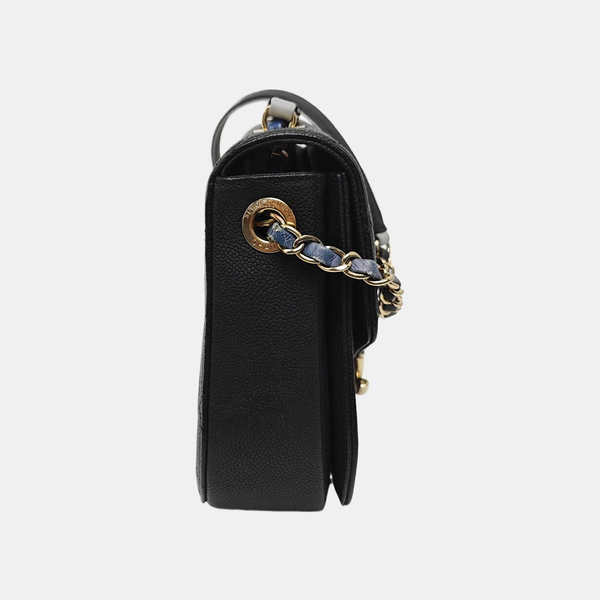 THREAD AROUND Medium Quilted Grained Calfskin Black
