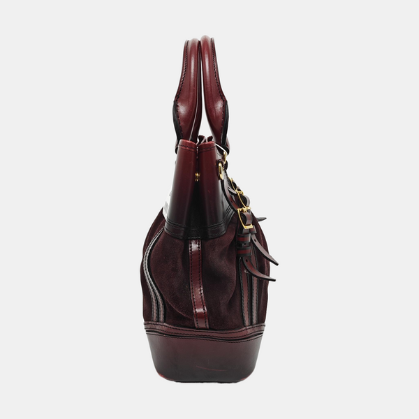Suede Shoulder Bag Red