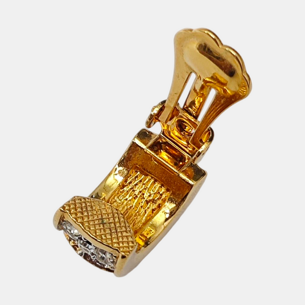 Metal Gold Clip On Earrings