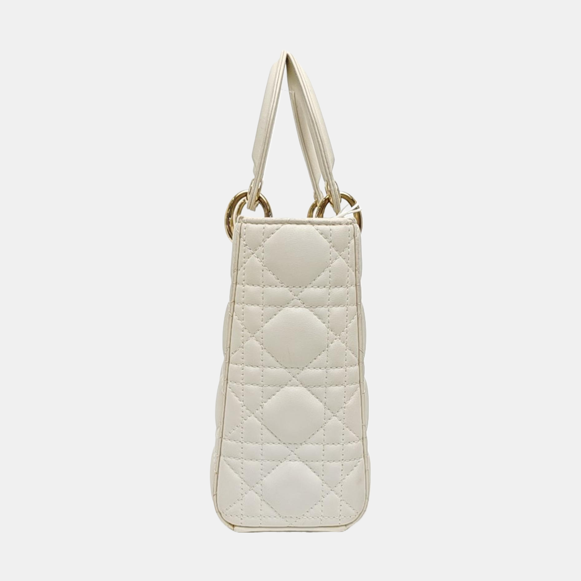 Lady Dior Small Cannage Lambskin White
