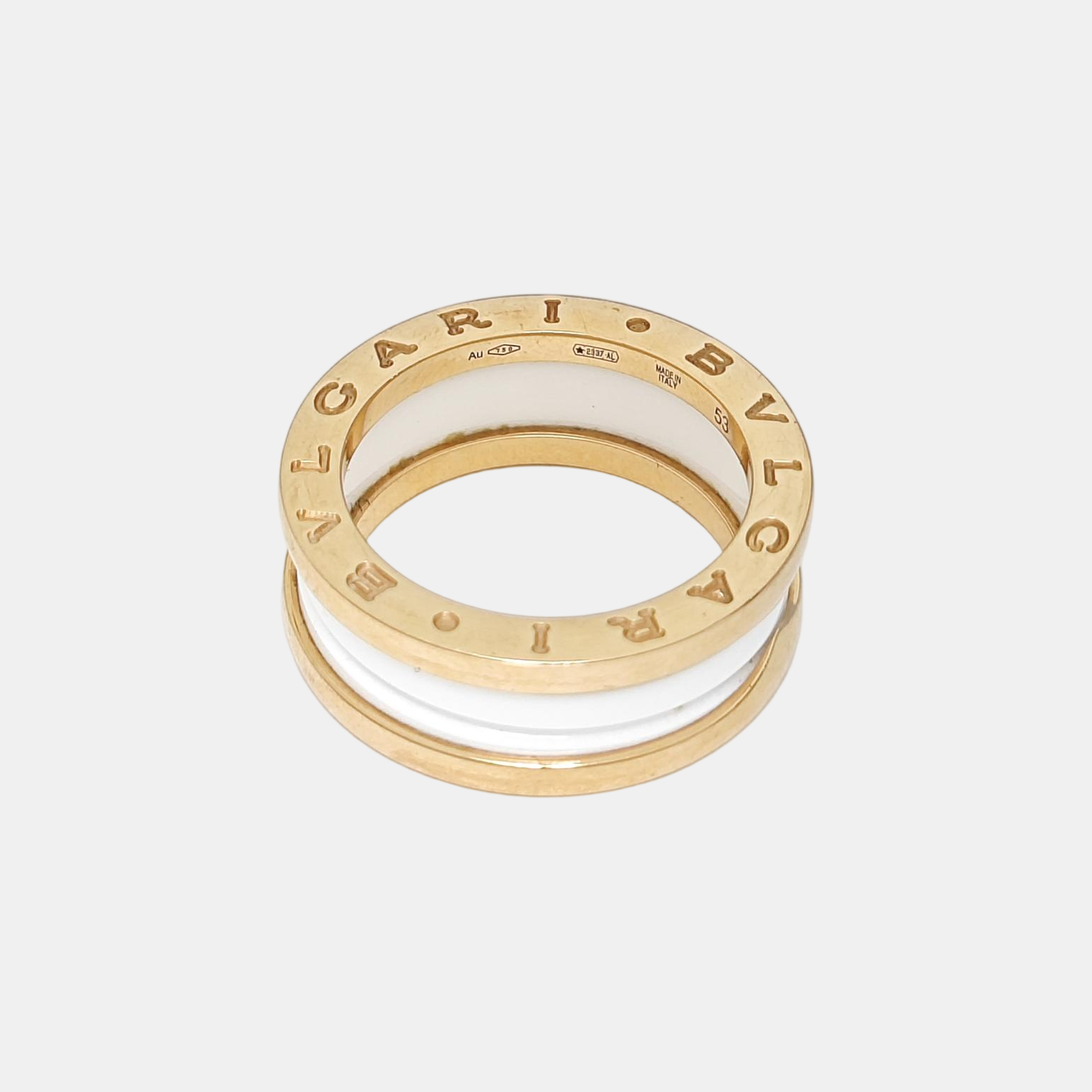 B.ZERO1 18k Rose Gold Ring EU 53