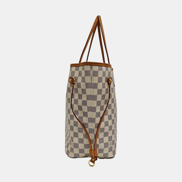 NEVERFULL MM Damier Azur Coated Canvas Beige