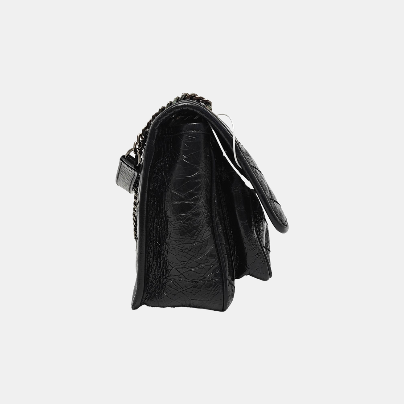 NIKI Small Chevron Calfskin Black