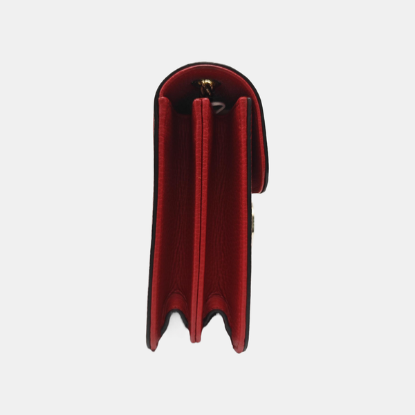 Interlocking G Small Calfskin Red
