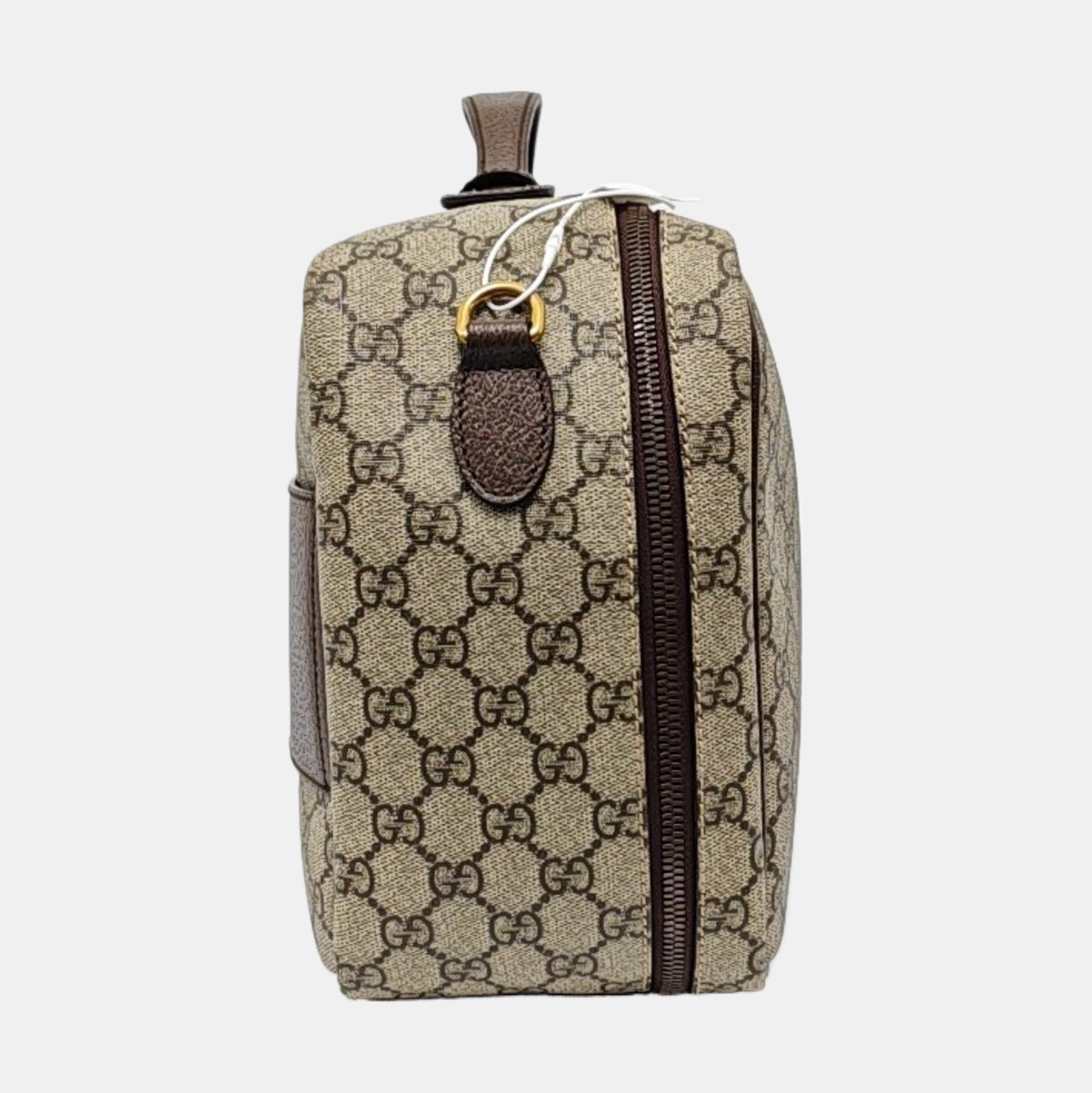 Ophidia Medium Monogram Coated Canvas Beige
