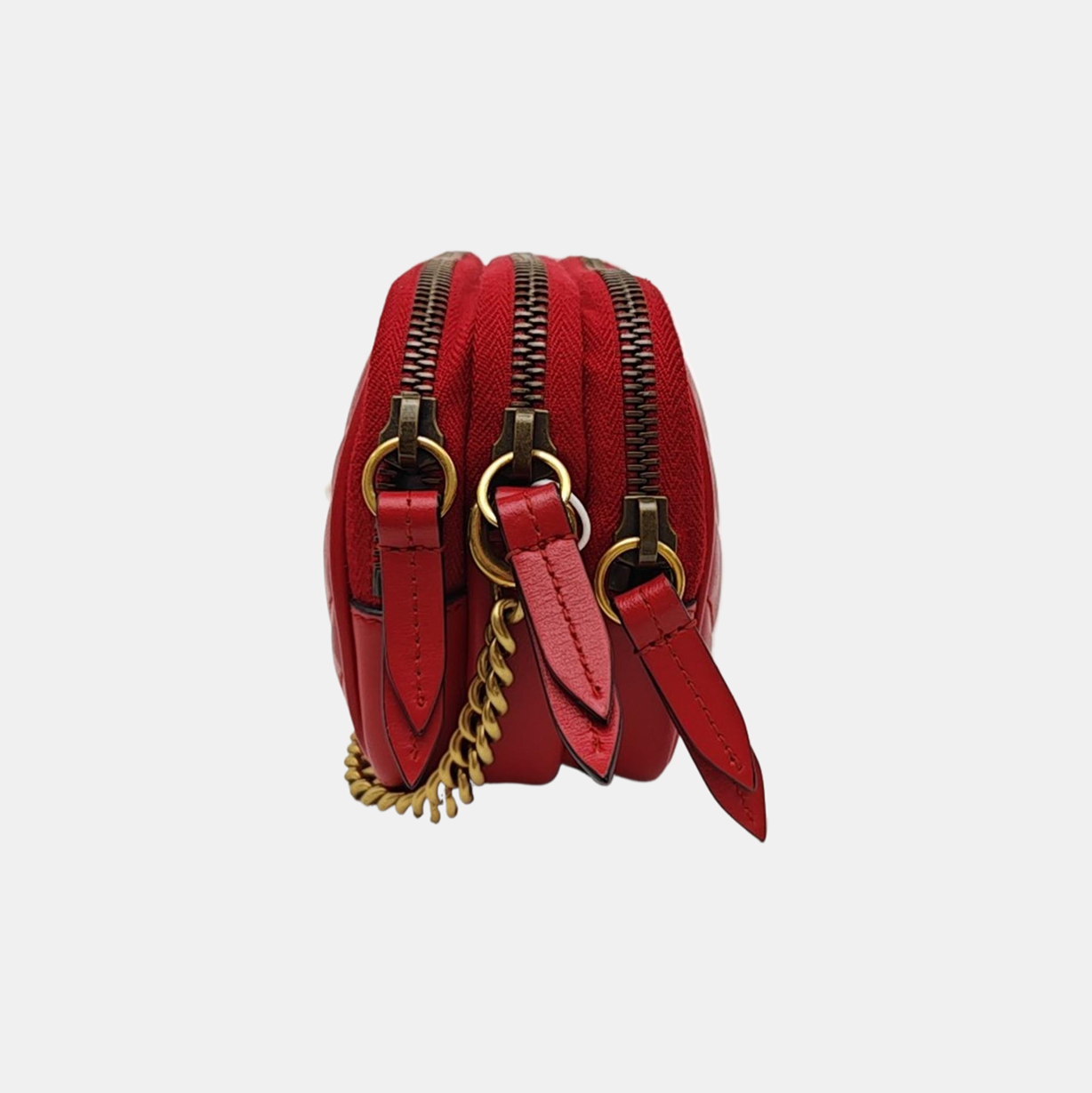 GG Marmont Mini Quilted Calfskin Red