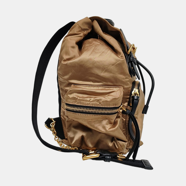The Rucksack Medium Nylon Gold