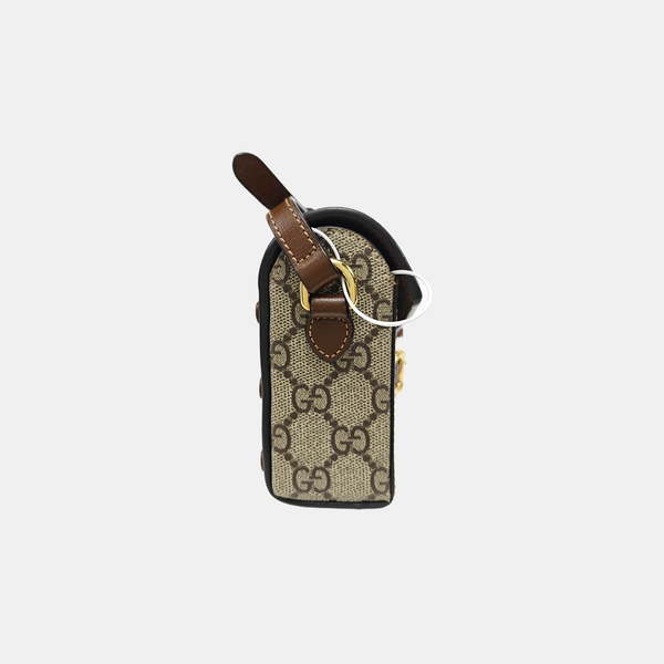 Horsebit 1955 Mini Monogram Coated Canvas Beige