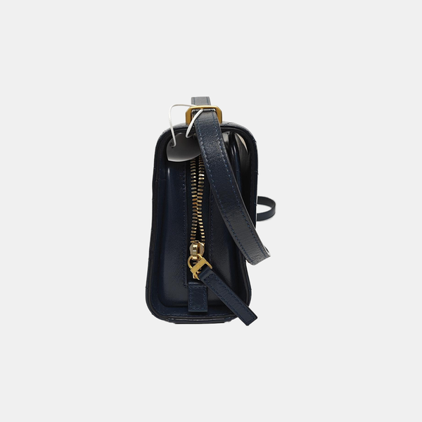 MEDAL ENVELOPE Chevron Calfskin Blue