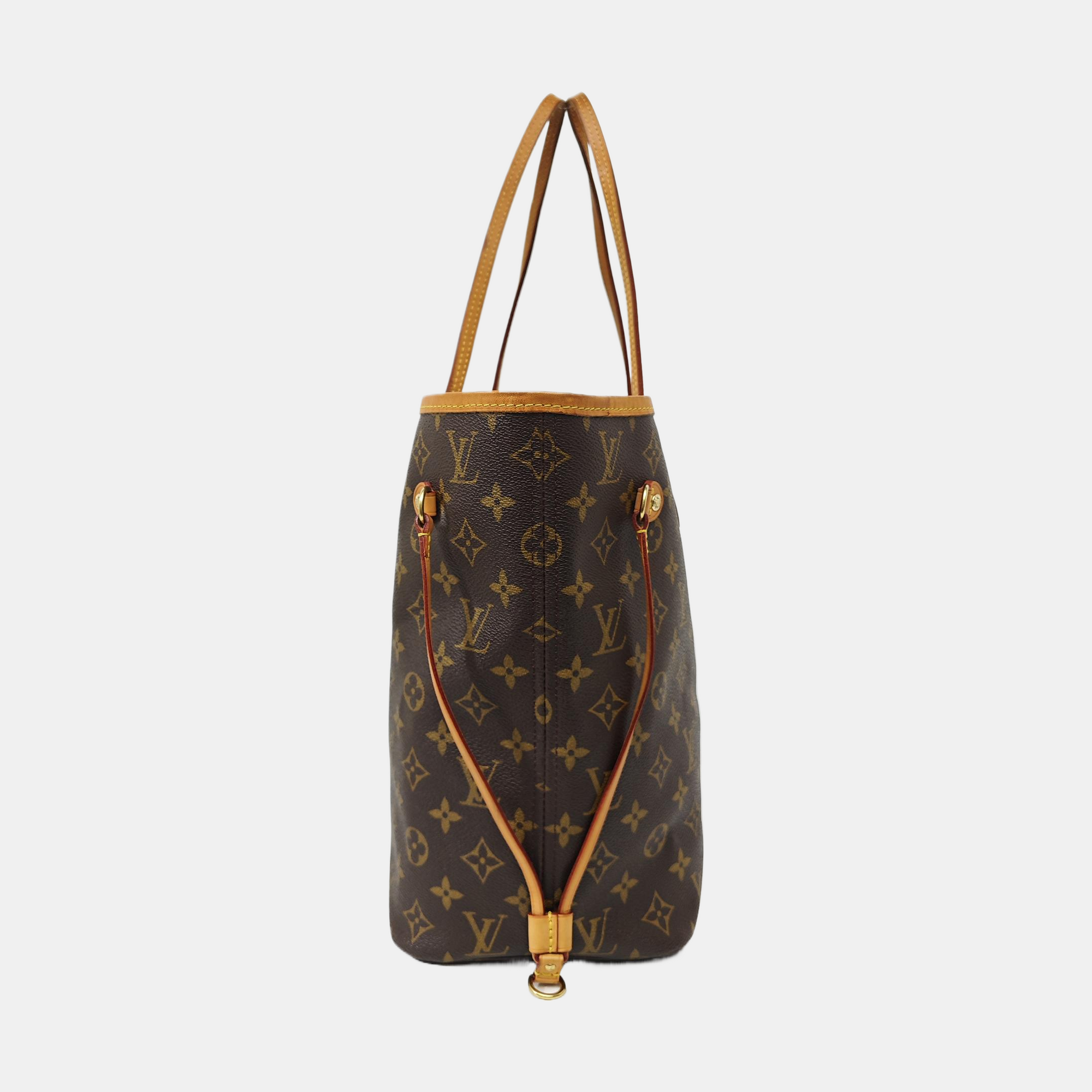 NEVERFULL MM Monogram Coated Canvas Brown
