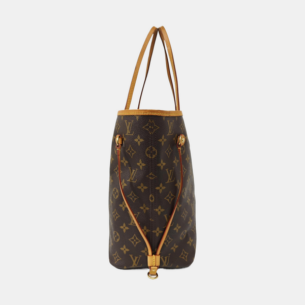 NEVERFULL MM Monogram Coated Canvas Brown