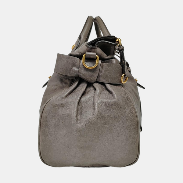 Bow Calfskin Gray