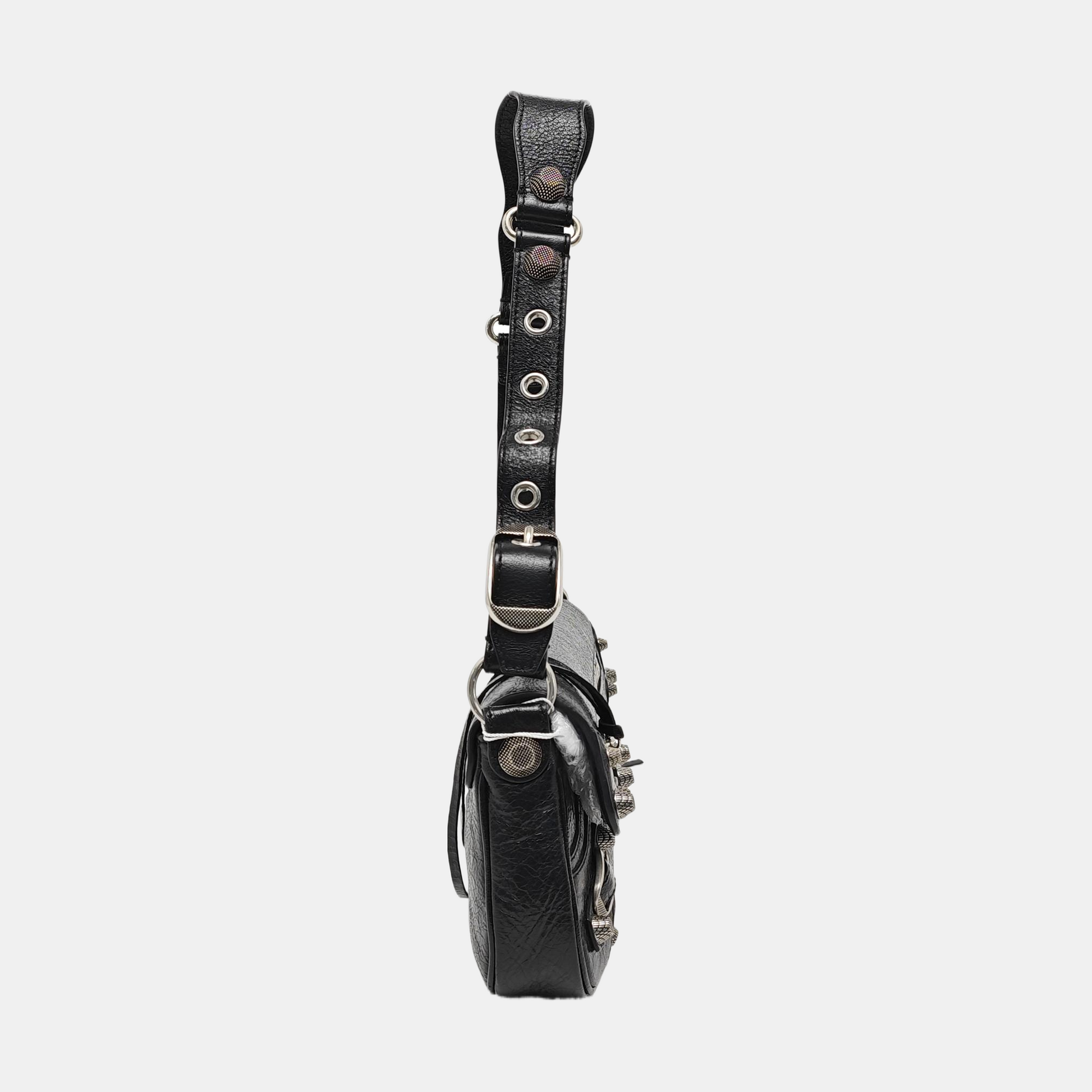 Lambskin Shoulder Bag Small Black