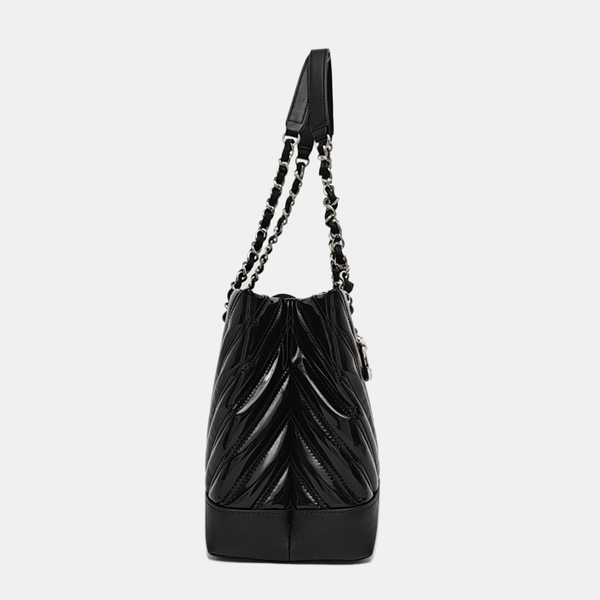 Chevron Calfskin Black