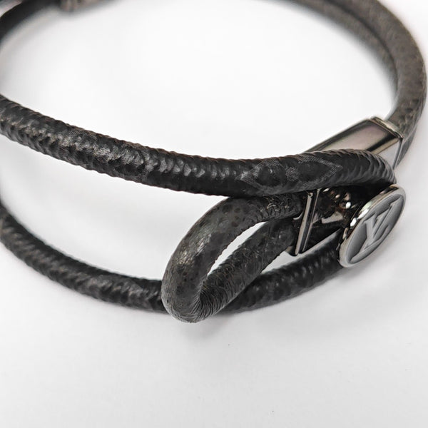 Coated Canvas Black Bangle