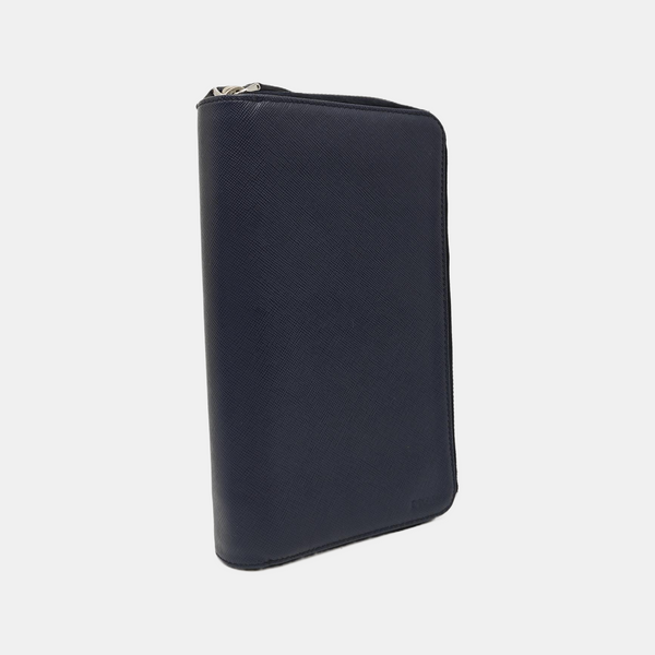 Saffiano Calfskin Clutch Blue
