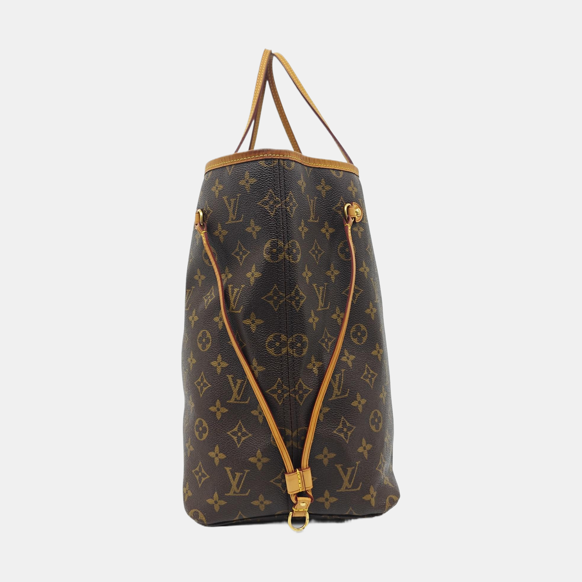 NEVERFULL GM Monogram Coated Canvas Brown
