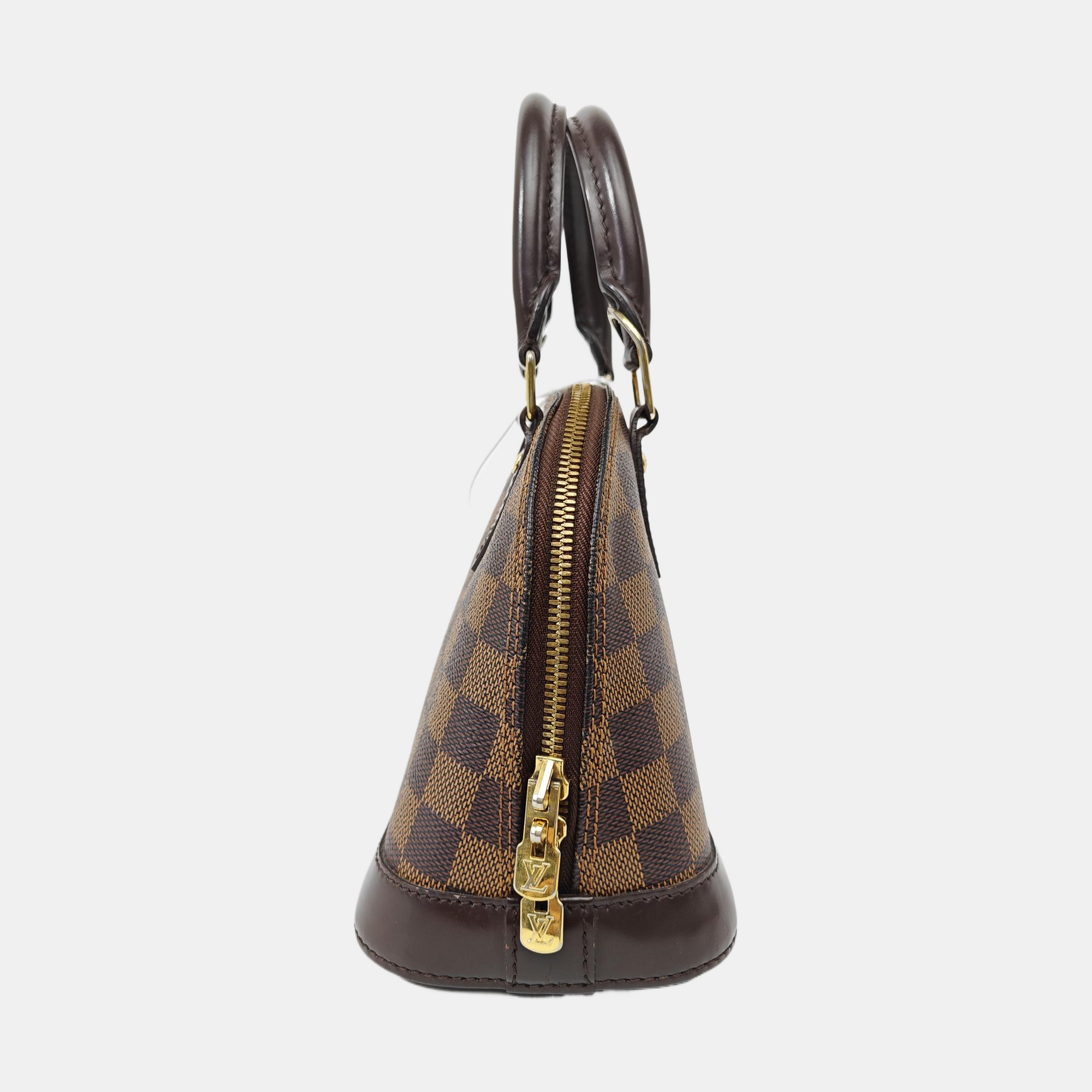 ALMA BB Damier Ebene Coated Canvas Brown