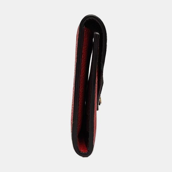 CURIEUSE Monogram Calfskin Red Wallet