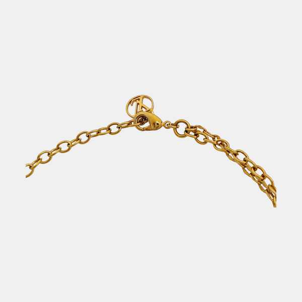 BLOOMING STRASS Metal Gold Necklace