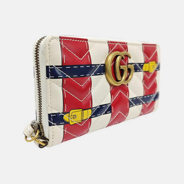 Quilted Calfskin Wallet White