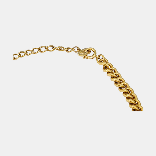Twist Round Metal Gold Necklace
