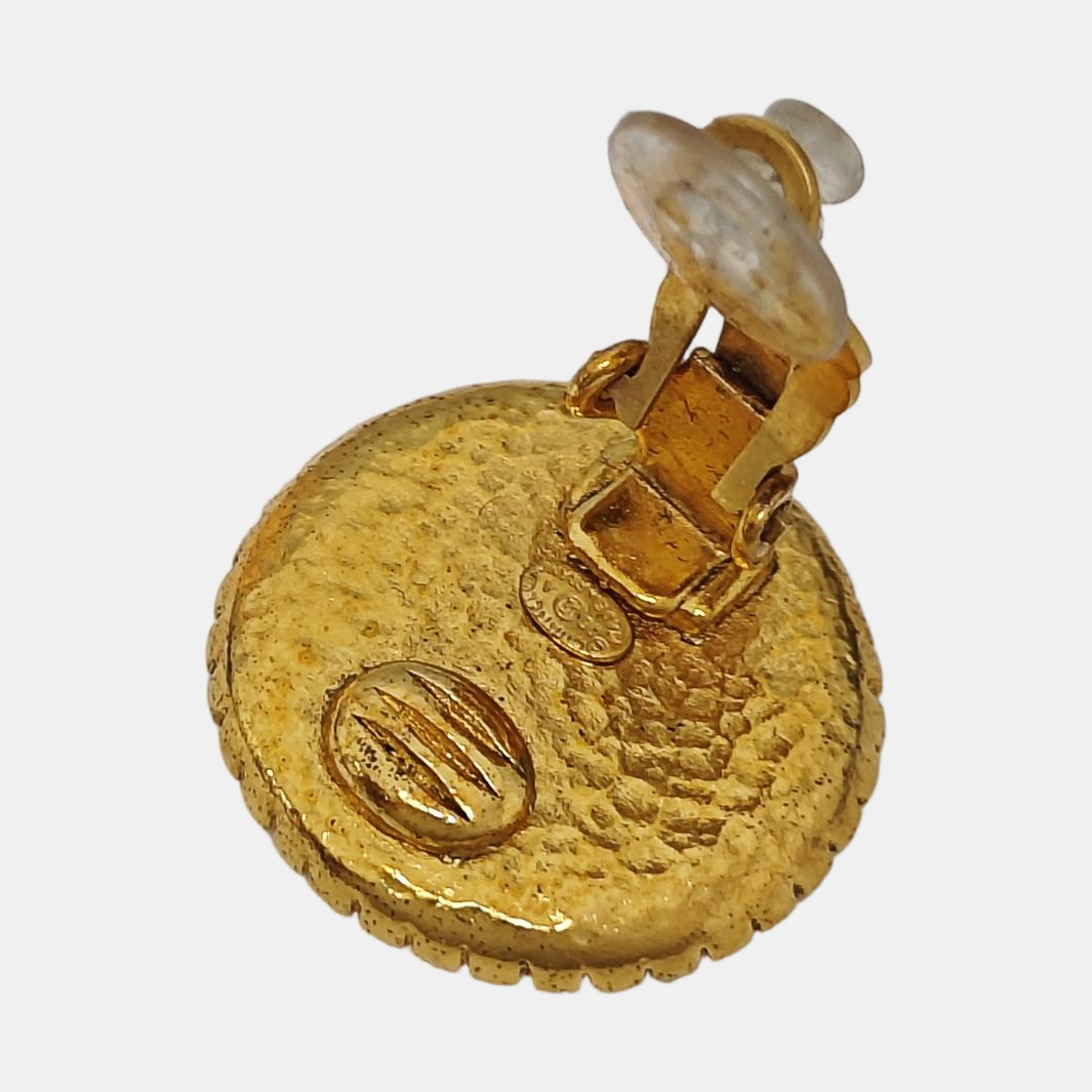Metal Gold Clip On Earrings