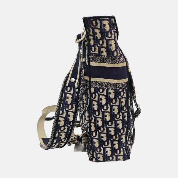 Oblique Canvas Backpack Blue