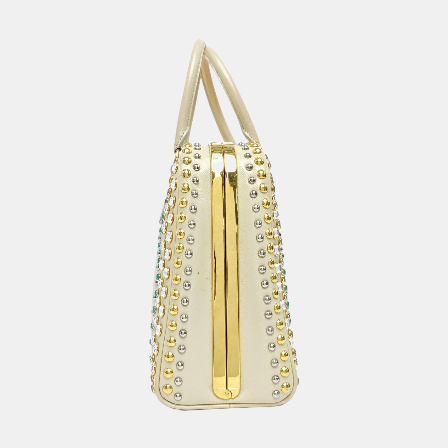 Pyramid Saffiano Calfskin Yellow