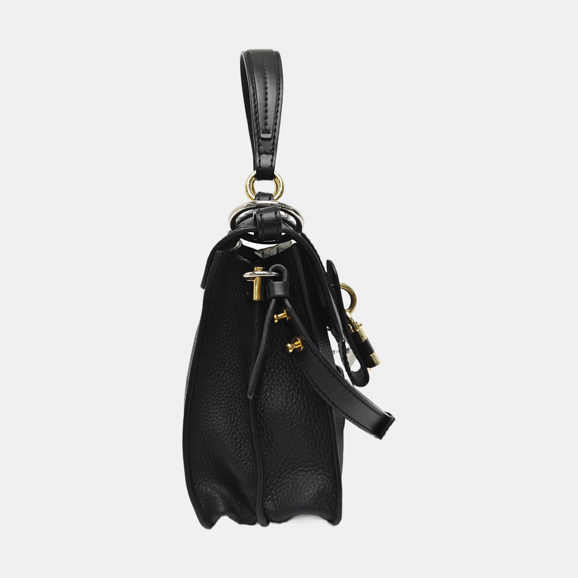 Aby Small Calfskin Black