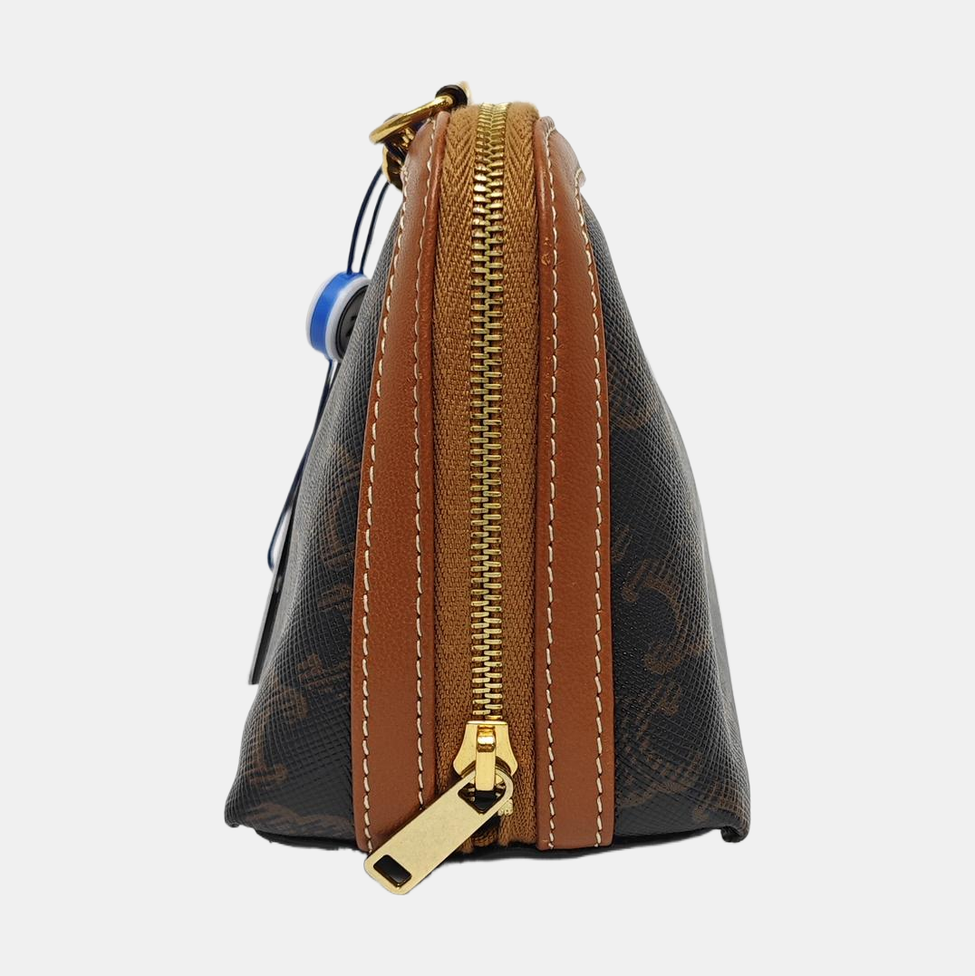 Authenticated pre-owned  TRIOMPHE CANVAS Mini Coated Canvas Brown - Shoulder Bag at Looply