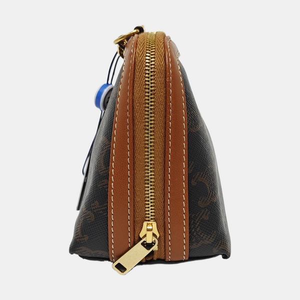 Authenticated pre-owned  TRIOMPHE CANVAS Mini Coated Canvas Brown - Shoulder Bag at Looply